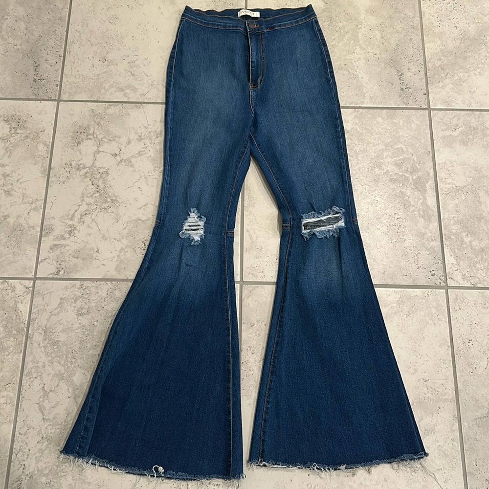 Vibrant bell bottom jeans